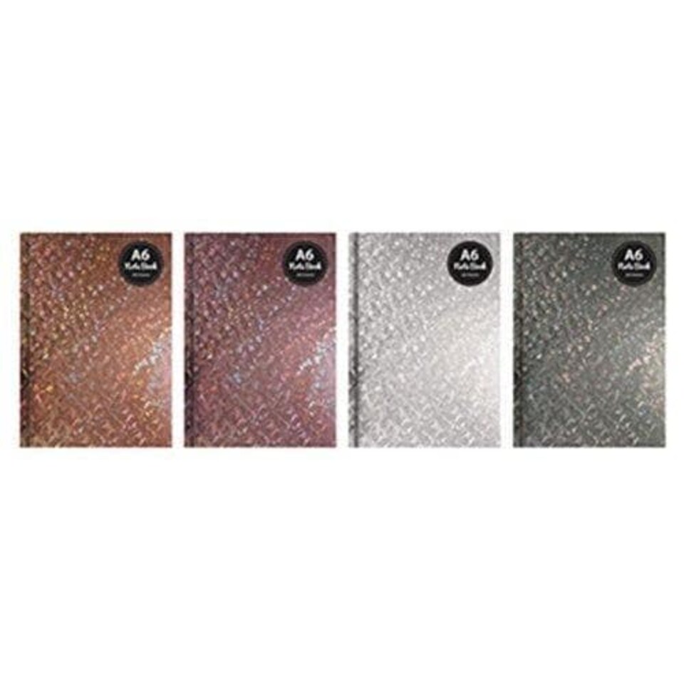 image 1 of A6 Holographic Hardback Notebook 60 Pages Ruled Sheets