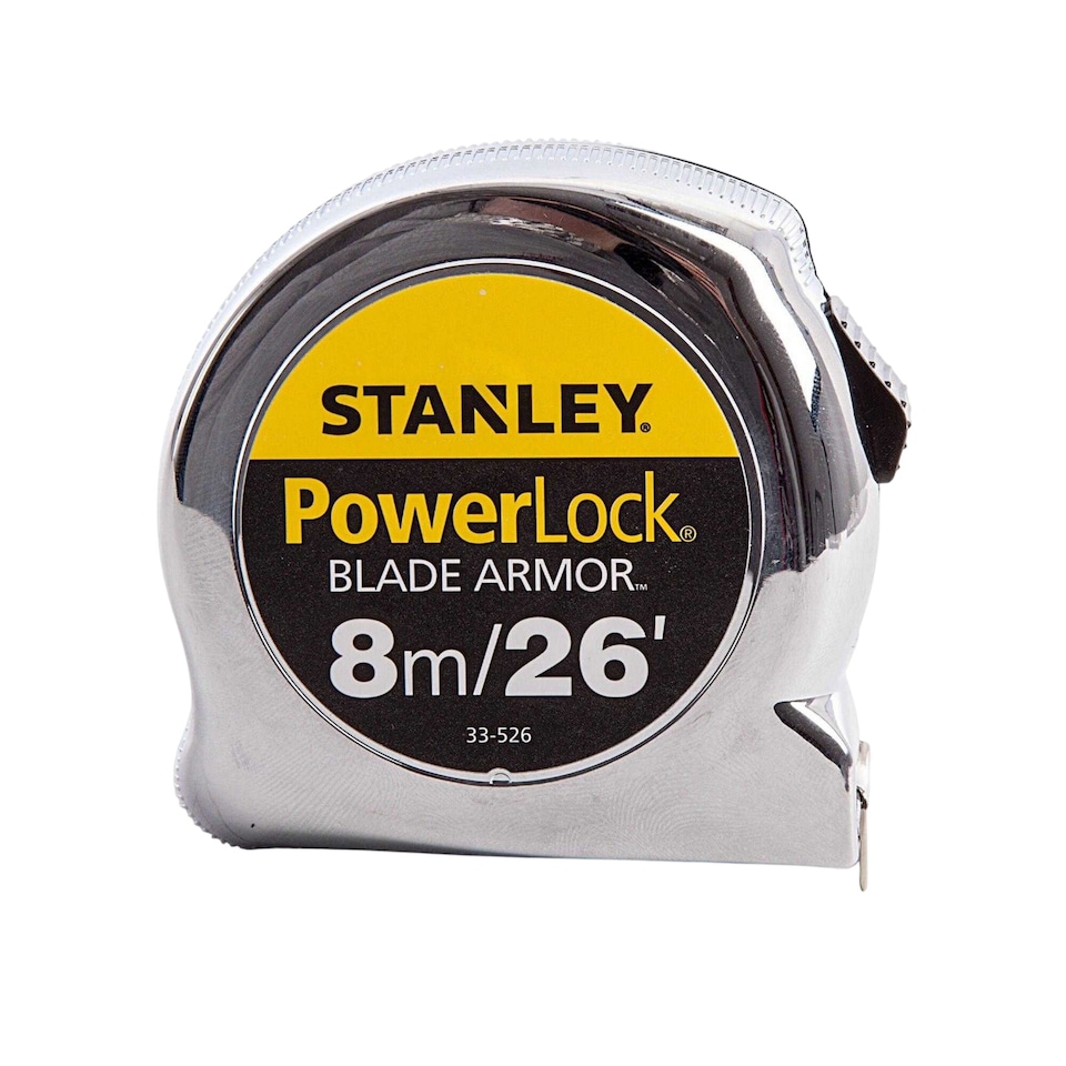 image 1 of Stanley Powerlock Tape Measure | Silver | Silver | 8m | 1
