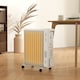 image 2 of HOMCOM 11 Fin Portable Oil Filled Heater Radiator, Energy Efficient, White