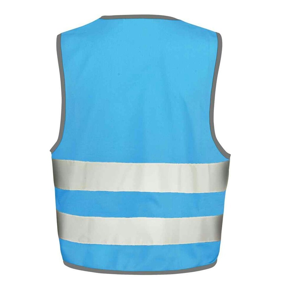 image 1 of SAFE-GUARD by Result Childrens/Kids Core Enhanced Hi-Vis Vest - Sky Blue - 4-6 Years