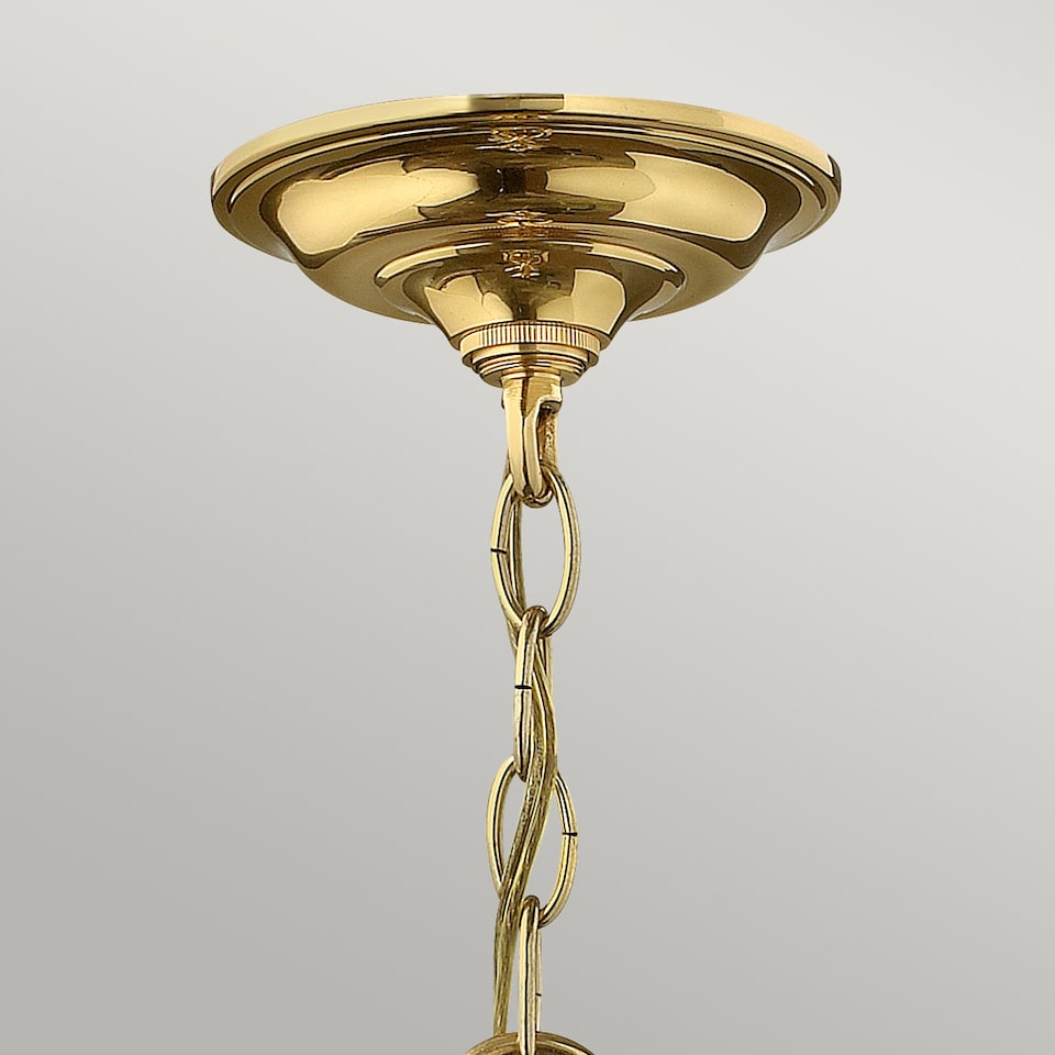 image 1 of Gentry 3 Light Small Ceiling Lantern Pendant Polished Brass, E14