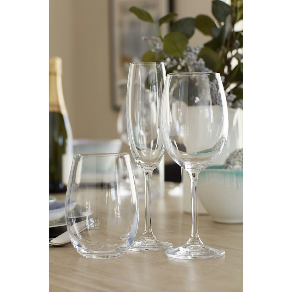 image 1 of Mikasa Champagne Flute Set Clear Crystal 250ml Set of 4