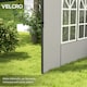 image 9 of Outsunny Gazebo Side Panels for 3x3(m) or 3x6m Gazebo Canopy, 2 Pack, White