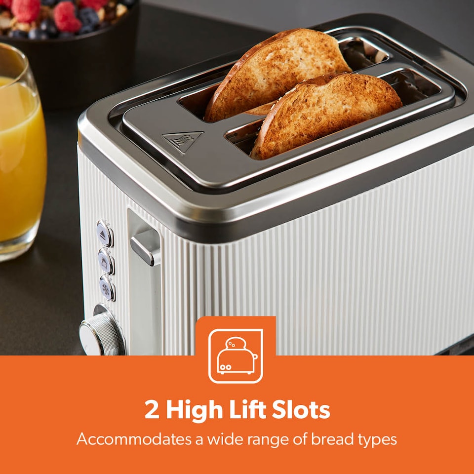 image 1 of GEEPAS 2 Slice Toaster 930W,  White Arcus