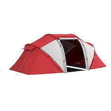 Outsunny 4 Person Camping Tent Dome Family Travel Group Hiking Room Fishing