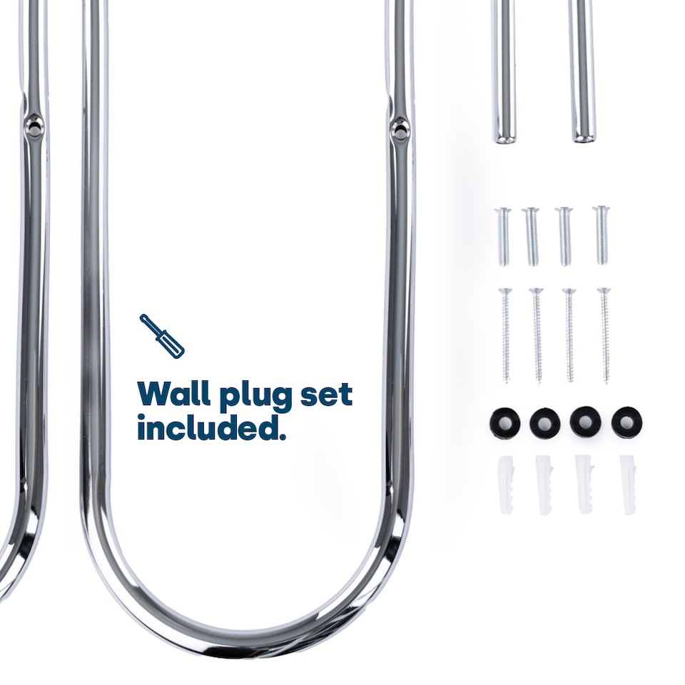 image 1 of Wall mounted Towel Holder Chrome