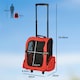 image 9 of PawHut Pet Travel Backpack Bag Cat Puppy Dog Carrier w/ Trolley and Telescopic