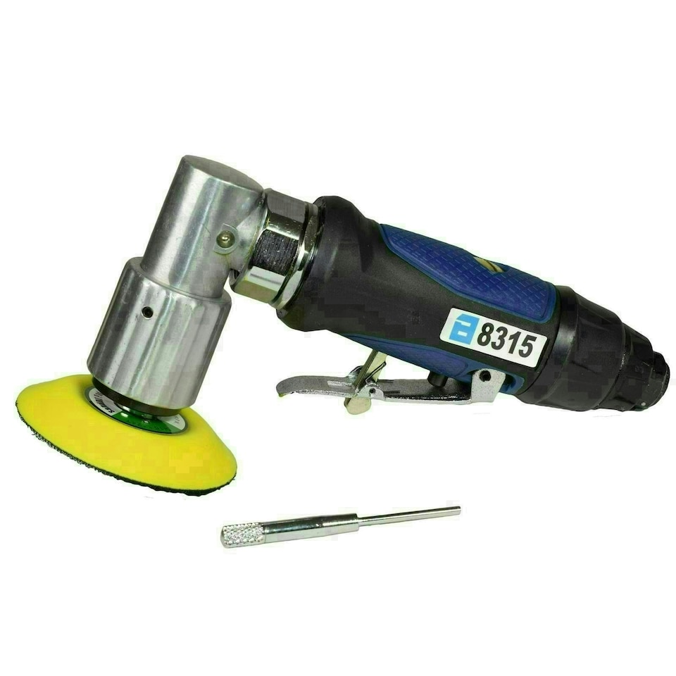 image 1 of 3" 75mm Air Angle Sander Grinder Polisher Sanding and 100 pack mixed discs