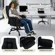 image 10 of COSTWAY PU Leather Computer Chair Ergonomic Office Chair Black