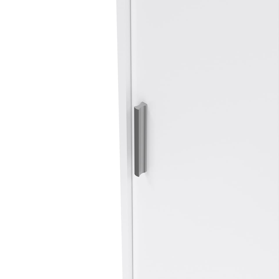 image 1 of Naia Wardrobe with 2 Sliding Doors 1 Door 3 Drawers in White High Gloss