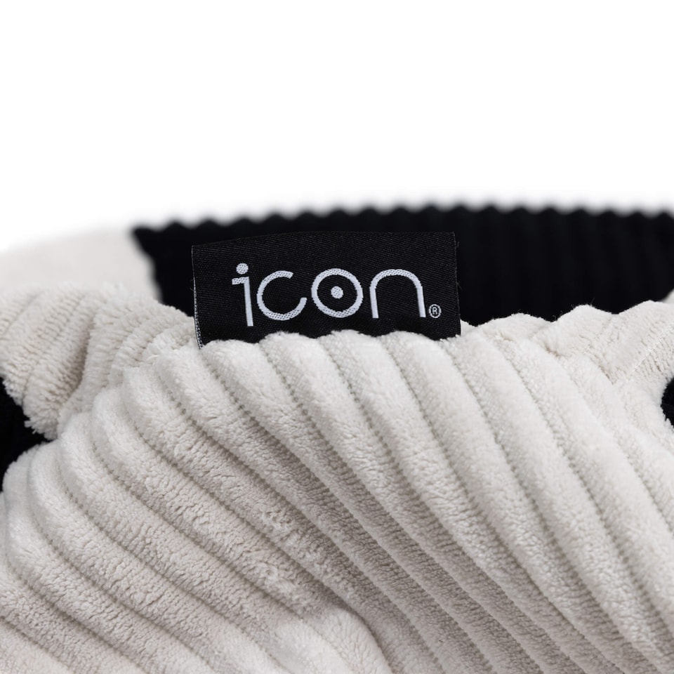 image 1 of Icon Kids Football Jumbo Cord Classic Bean Bag, Black