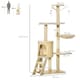 image 4 of PawHut Cat Tree for Indoor Cats, 135cm Scratching Post Climbing Tower, Beige