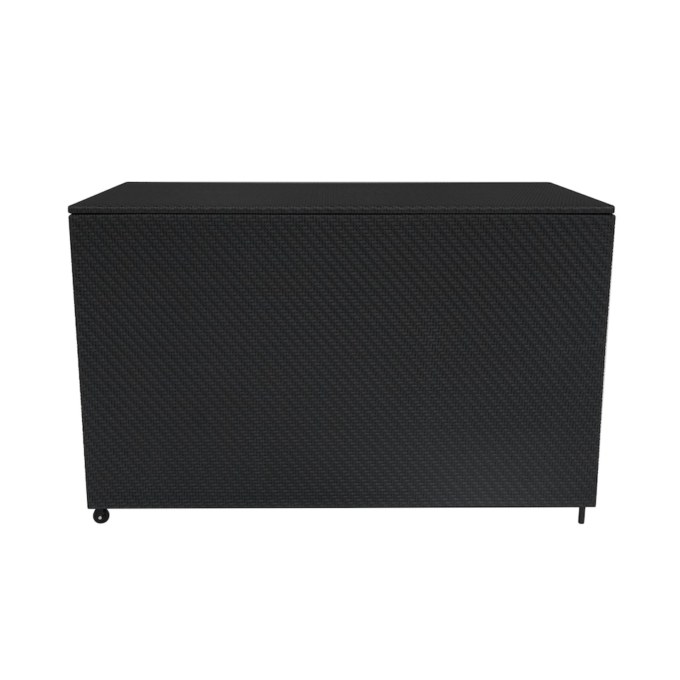 image 1 of Rattan Modular 6 Piece Furniture Set & 996L Storage Box – Black