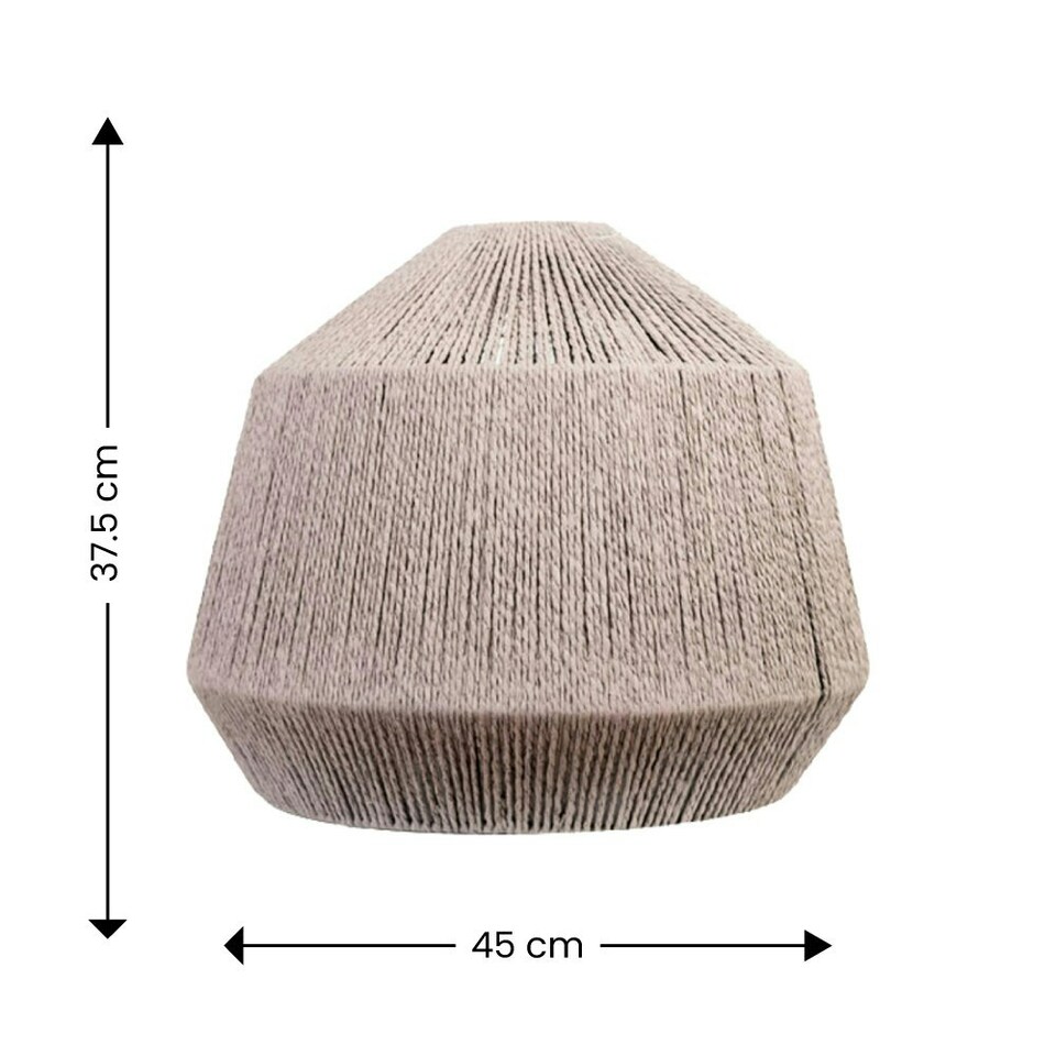 image 1 of ValueLights Riad Fabric Natural Grey Taper Ceiling Shade & Bulb | Grey