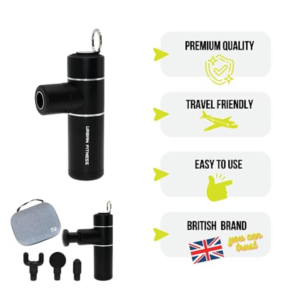 image 1 of Urban Fitness Mini Massage Gun, Black