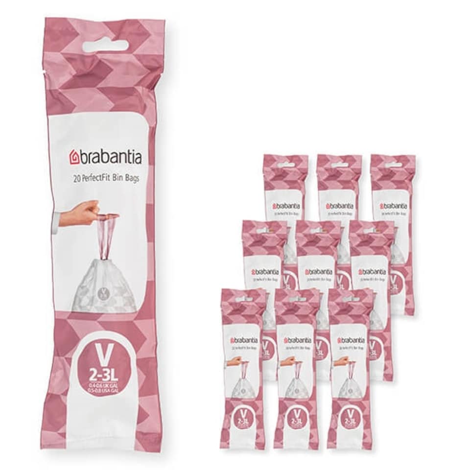 image 1 of Brabantia PerfectFit Bags V 2-3 litre Multipack of 200 bags