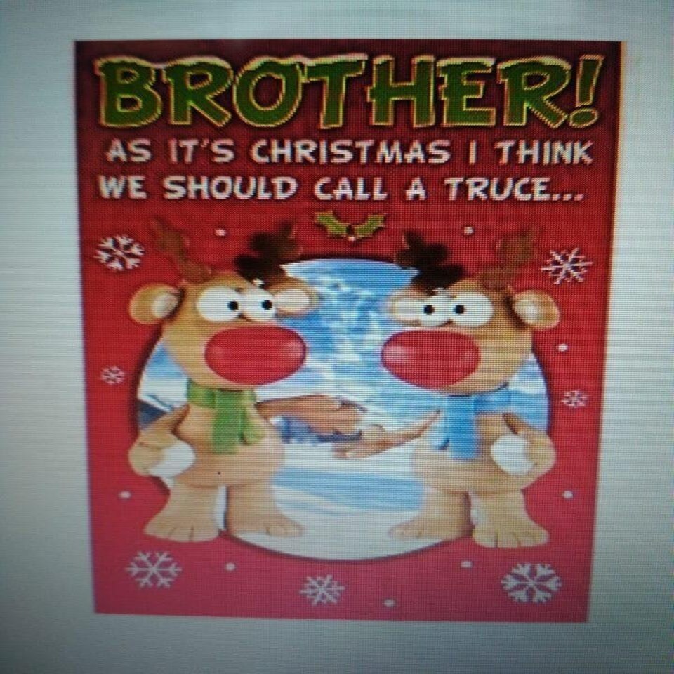 image 1 of Brother at Christmas (Humour) Christmas Card By Wishing Well