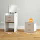 image 7 of HOMCOM 3 in 1 Dressing Table Vanity Desk with Mirror and Cushioned Stool White