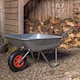 image 2 of Samuel ALEXANDER 65 Litre 60kg Capacity Galvanised Metal Garden Cart Wheelbarrow - Heavy Duty Garden Wheelbarrows with Pneumatic Tyre