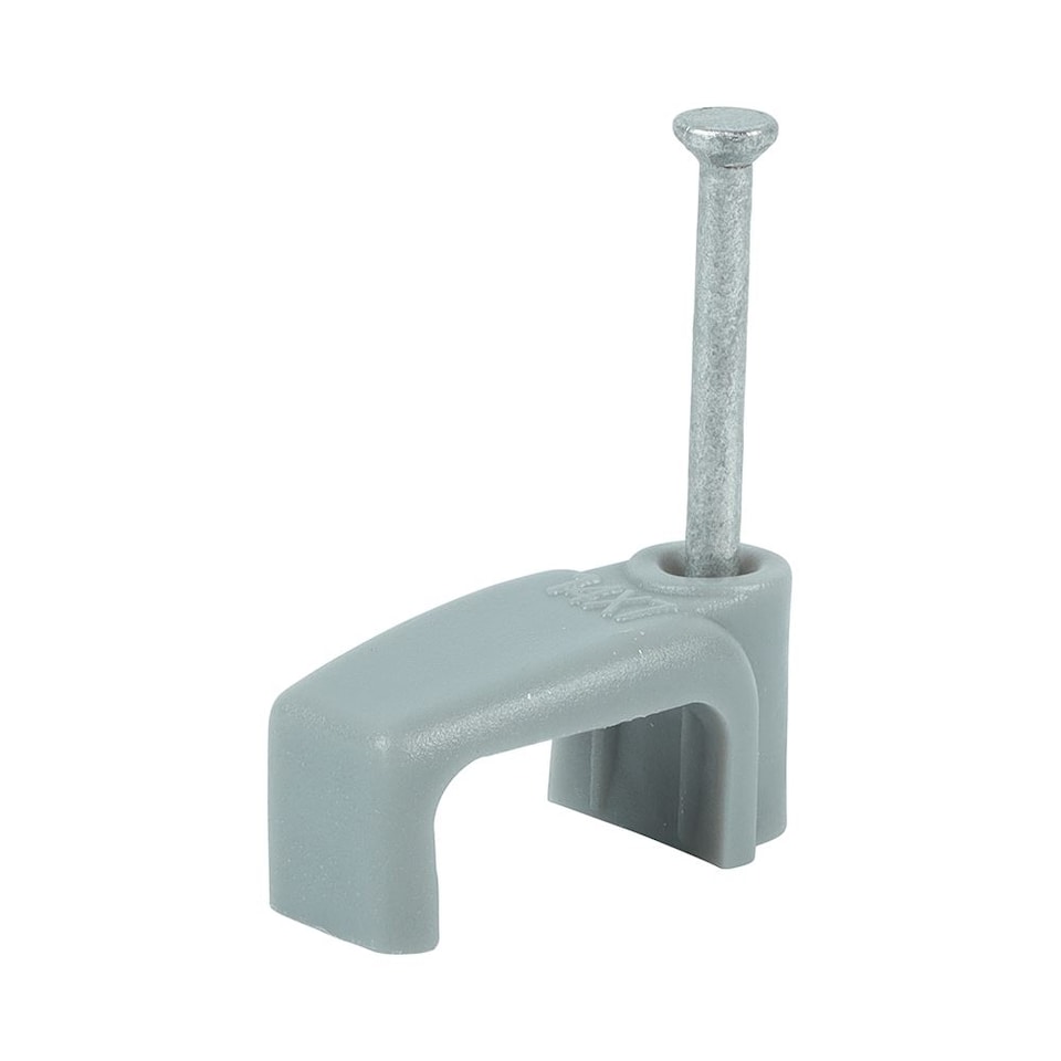 image 1 of Timco - Flat Twin & Earth Cable Clips - Grey (Size To fit 6.0mm - 100 Pieces)