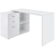 image 1 of HOMCOM Computer Desk Table Workstation L Shape File Cabinet White