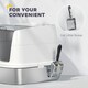 image 6 of PawHut Stainless Steel Litter Box, Enclosed Metal Cat Litter Tray with Scoop White | One Size