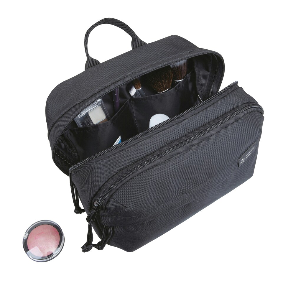 image 1 of XD Collection Renew Aware Toiletry Bag - Black - 17.9cm x 24.1cm x 10.1cm | Black