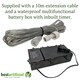 image 3 of Multi-Coloured with Clear Cable Connectable Outdoor Garden Party Waterproof LED String Lights (100 LED's (10m), Battery Box)