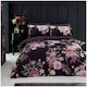 image 1 of VELVETIO Flora Printed Duvet Cover Set Reversible Polycotton Easy Care Beddings Purple | Single