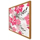 image 4 of Red & pink floral (Picutre Frame) Black | XL