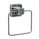image 1 of Showerdrape Pushloc Stainless Steel Suction Wall Mounted Towel Ring | Silver | Chrome | 1