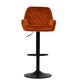 image 1 of Lakeland Furniture Arnside Burnt Orange Velvet Black Adjustable Base 1 Bar Stool