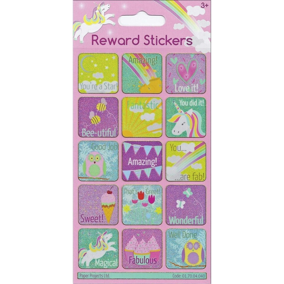 Paper Projects Reusable Sparkle Reward Stickers - Multicoloured - One Size