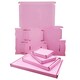 image 2 of 100 x Bright Pink Postal Packing Shipping Die Cut Boxes C4 Size Pink
