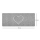 image 2 of Embossed Spaghetti Anti Slip Shower Mat - Heart - 100cm x 40cm | Grey | Grey | Rectangular 100x40cm