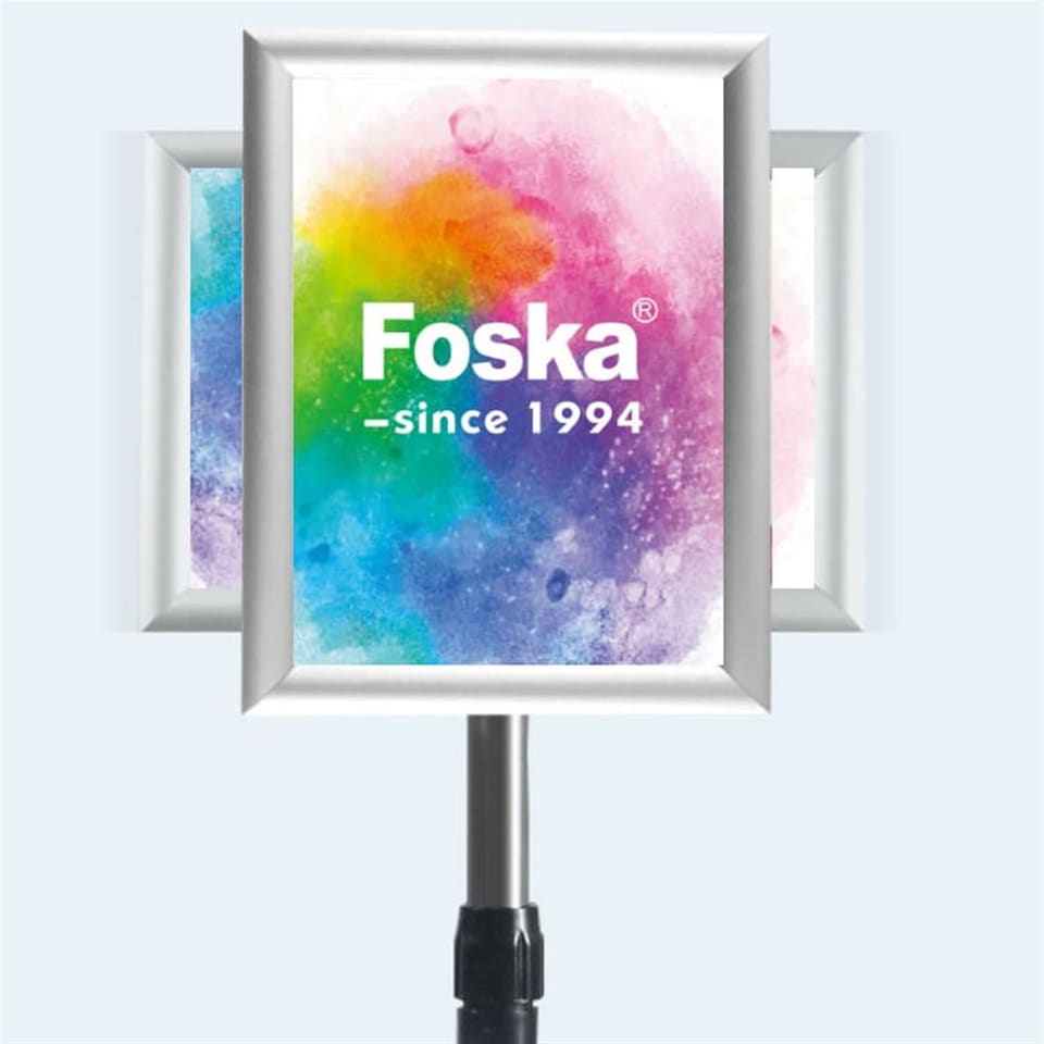 image 1 of A2 Mobile Aluminum Alloy Poster Stand - Adjustable Height Display