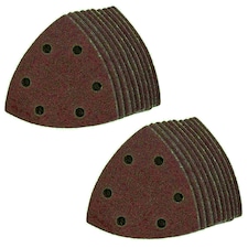 90mm Triangular Sanding Abrasive Discs Pads Hook Loop Backing Mixed Grit 100pk
