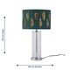 image 9 of Set of 2 Aura - Chrome Table Lamps with Green Fern Cut Out Shades | Chrome | Green | Large | 2