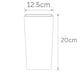 image 4 of Urbi 12.5cm Square Plastic Planter Pot for Indoor & Outdoor Use | White | White & Set of 1 | 1