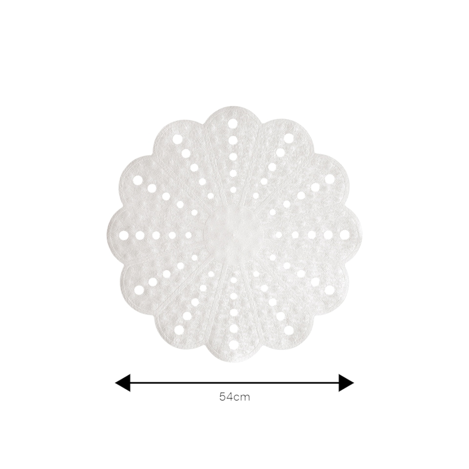 image 1 of Showerdrape Petal Anti-slip White Shower Mat 540mm | Multi | 1