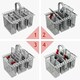image 5 of SPARES2GO Cutlery Cage Basket compatible with Kenwood Dishwasher (Grey, Removable Handle, 225mm)