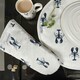 image 5 of Sophie Allport Lobster Oven Mitt, 100% Cotton White | Blue