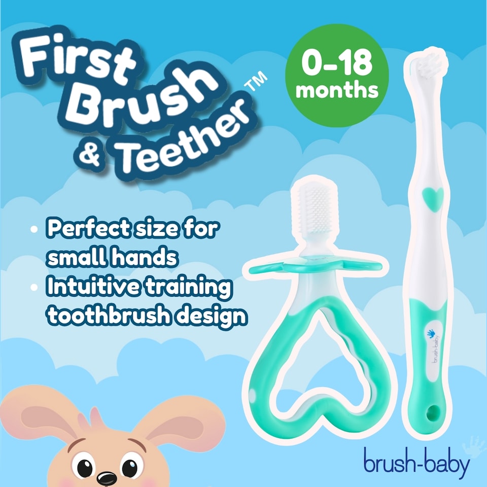 image 1 of My FirstBrush™ Baby Toothbrush & FirstTeether™ For Babies Set (0-18 months)
