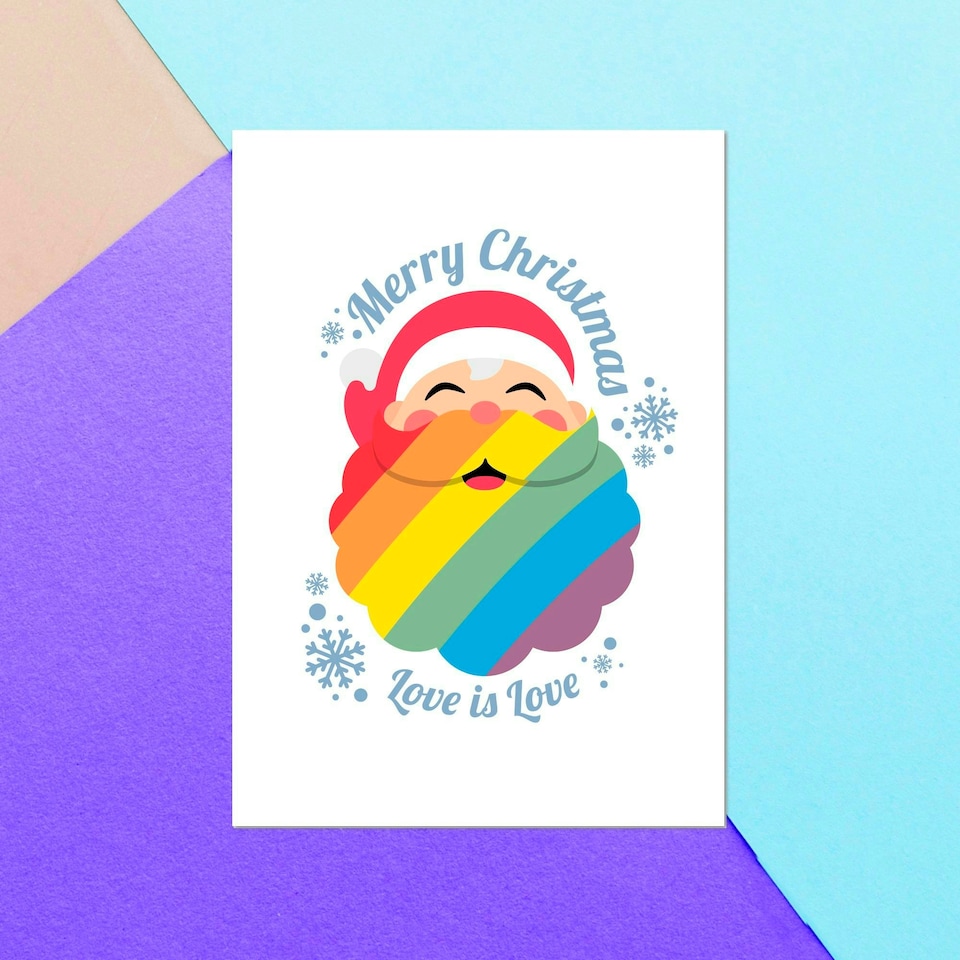 Festive Love Is Love Greetings Card