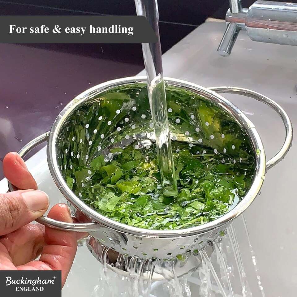 image 1 of Buckingham Hemisphere Colander/Strainer Stainless Steel 0.7 L / 14 cm.