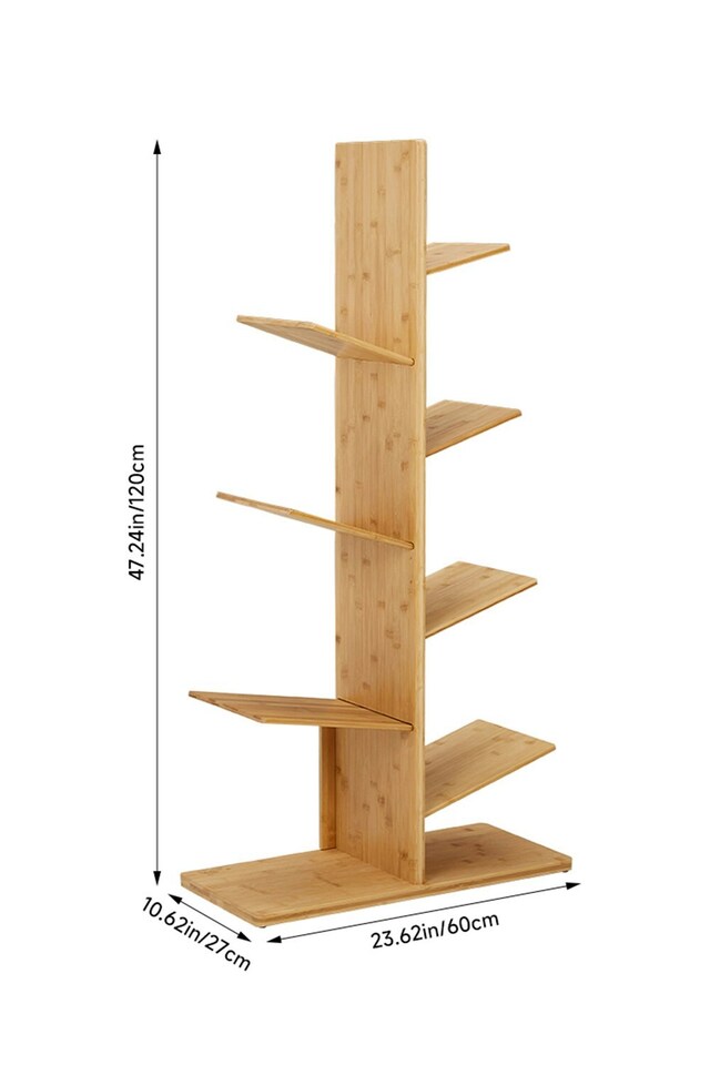 image 1 of Living and Home 7-Tier Wooden Tree Bookshelf - 120 cm | Brown
