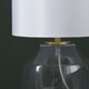 image 7 of Set of 2 Fabia - Satin Brass and Clear Glass 33cm Table Lamps