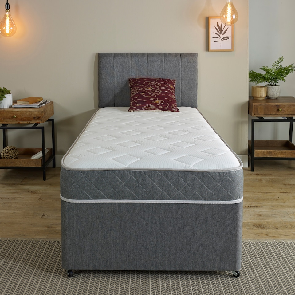 image 1 of Essentials Jump n Tac Hybrid Mattress - 7.5 inch Deep, Soft Feel | Grey | European Double
