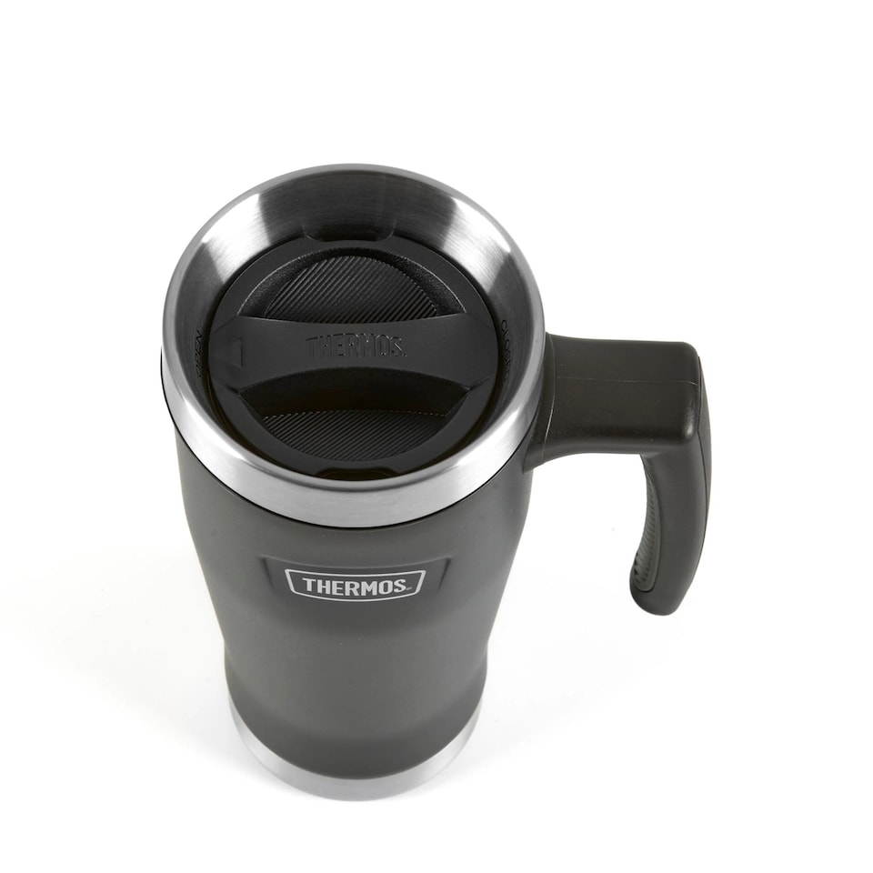 image 1 of Thermos Icon Series Stainless Steel Travel Mug 470ml Granite Black
