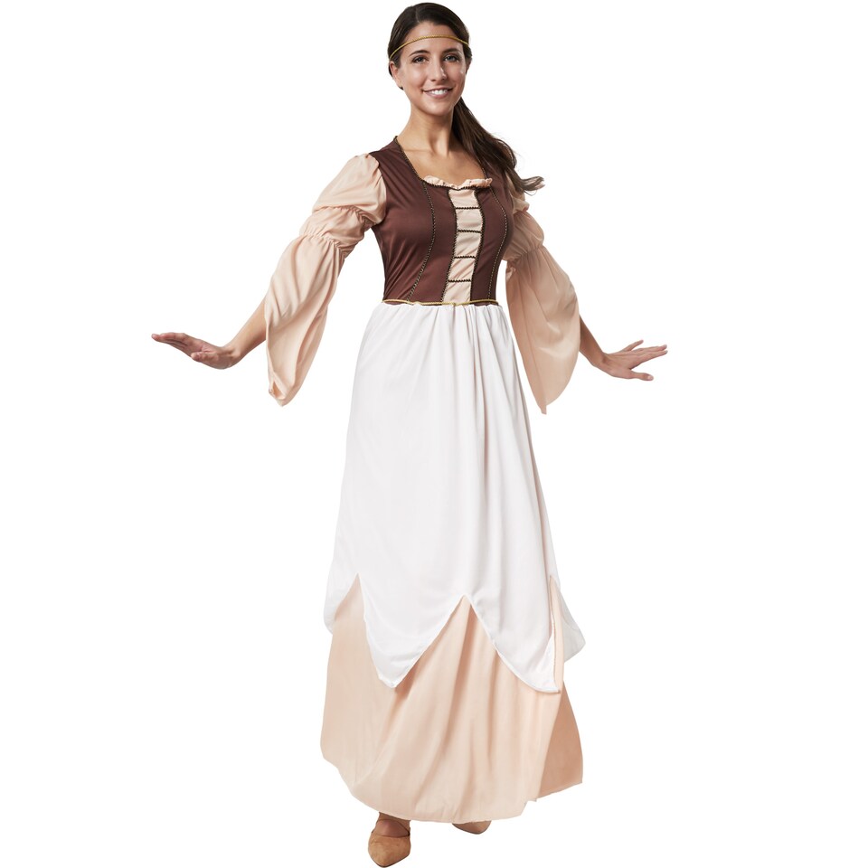 image 1 of Beautiful Millers Daughter Costume | Brown | brown/white | 1
